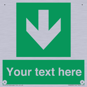 Safe condition Custom arrow down sign